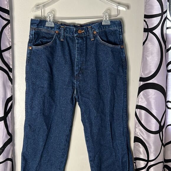Vintage Wrangler Jeans Mens 33x32 Blue 936DEN Cowboy Slim Denim Rodeo Tag 35x32 - Picture 6 of 13